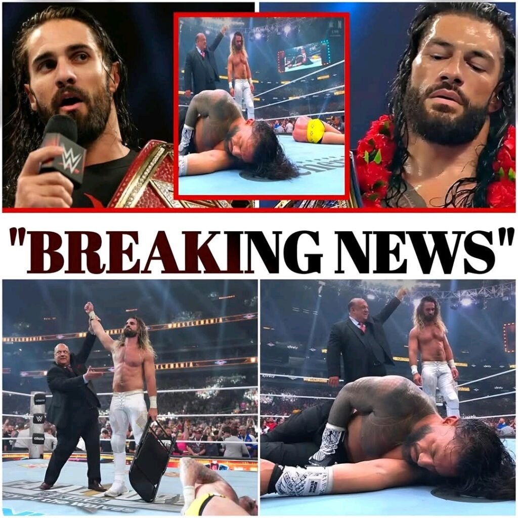 WWE NEWS ‼️ROLLINS EMERGED VICTORIOUSLY AT WRESTLEMANIA 41 AS HE DEFEATS REIGNS AND CM PUNK