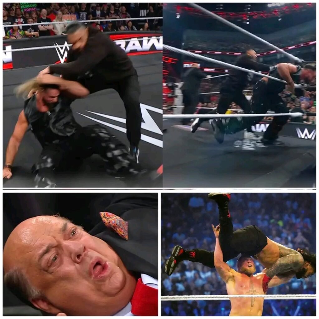 🔥 OH MY GOD! Roman Reigns SUDDENLY ATTACKS Seth Rollins and Paul Heyman – Brock Lesnar APPEARS TO SAVE THE FULL RANGE!