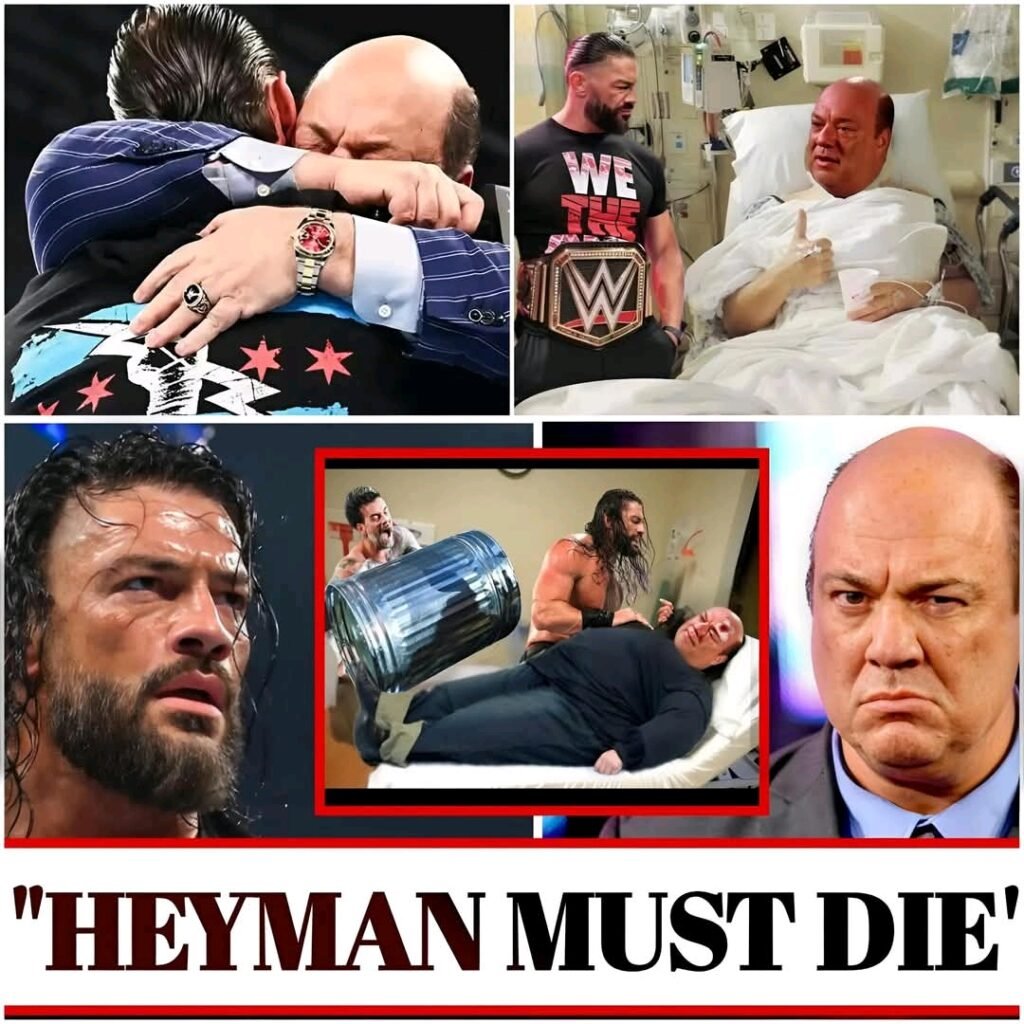 UNBELIEVABLE‼️ Roman Reigns and CM Punk Launch Brutal Attack on Paul Heyman at the Hospital