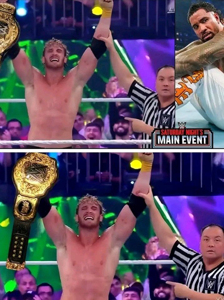 Oh yes 😱 Logan Paul Win the world Heavyweight Championship Match Agianst Jey USO in Saturday man event 2025 OMG 😳😱