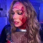 Nia Jax shows the cut she suffered during her title match against Tiffany Stratton on SmackDown