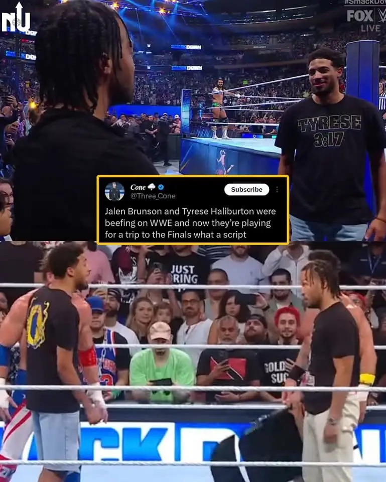 WWE predicted this Jalen Brunson & Tyrese Haliburton matchup 11 months ago