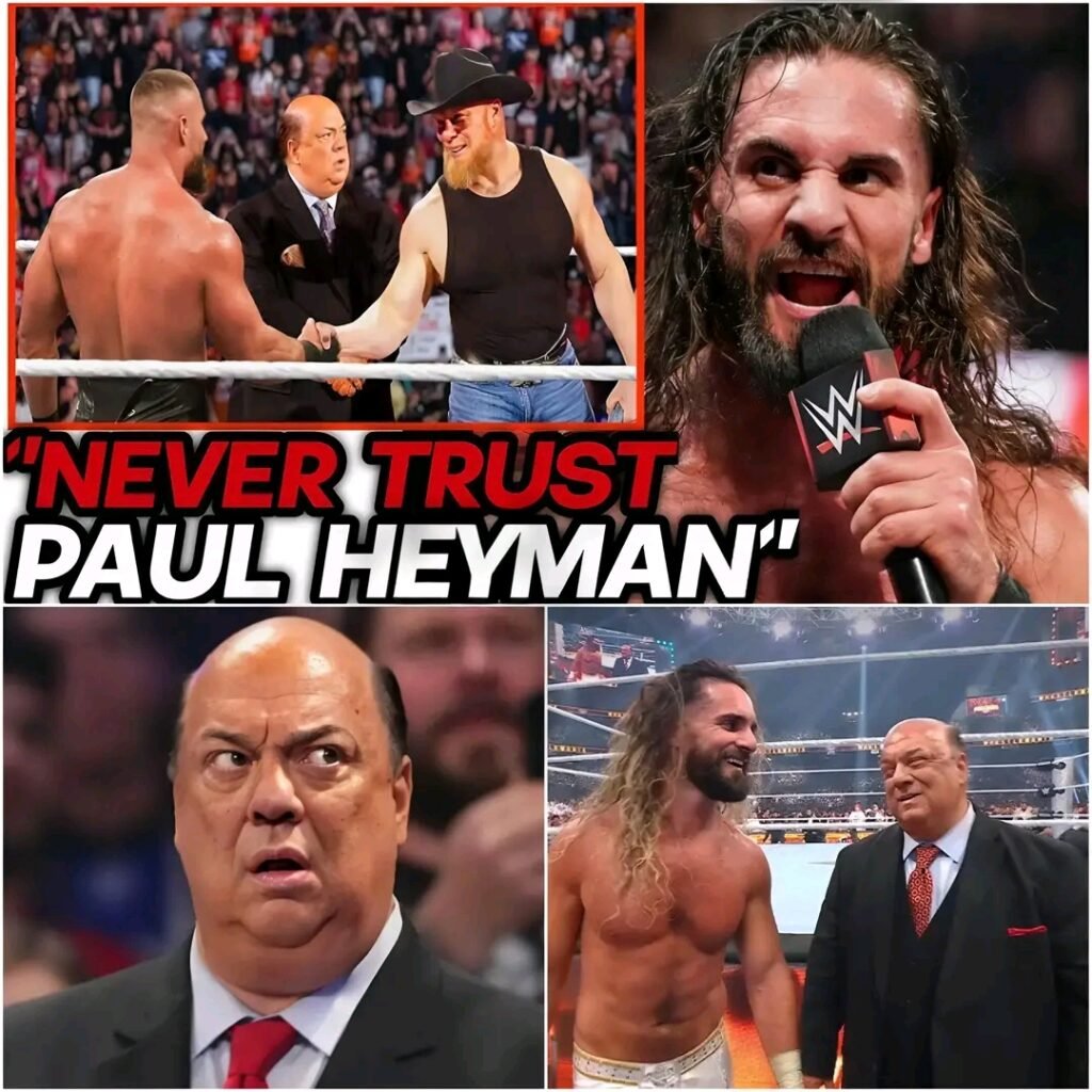 PAUL HEYMAN BETRAY SETH ROLLINS AND ALIGNS WITH BROCK LESNAR WEEKS BEFORE MITB
