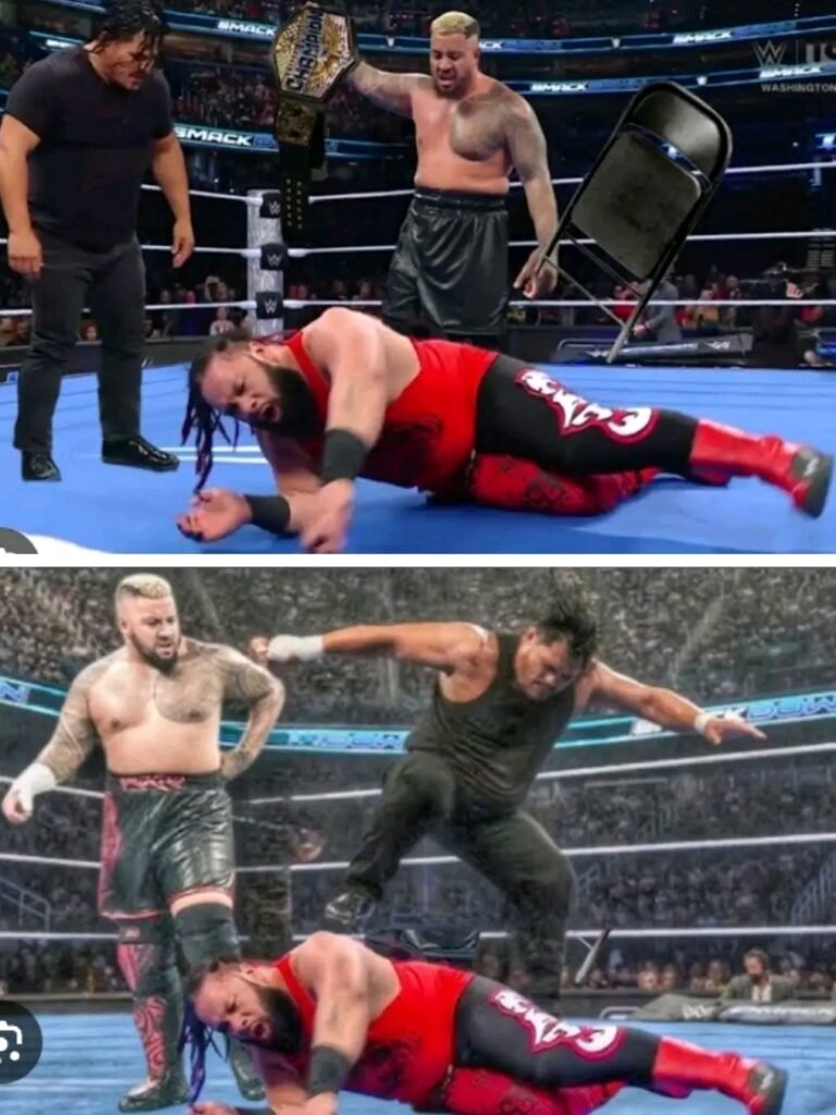 😱 Oh yeah Finally. Solo Sikoa & Jeff Cobb Smashed Jacob Fatu & challenge to Title Match today WWE Smackdown Live Event
