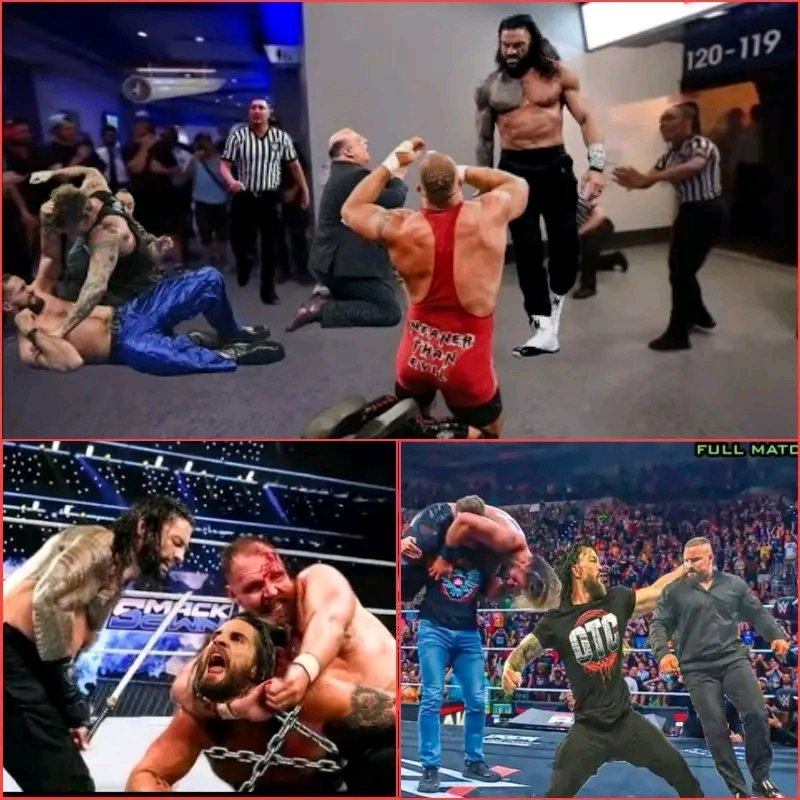 WWE June 14, 2025: Rσman Reigns and CM Punk Lαunch Bɾutαl Bαckstage Assαult on Seth RolƖins & Brσn Breakker Dᴜring Shockιиg SmackDown CҺaσs!