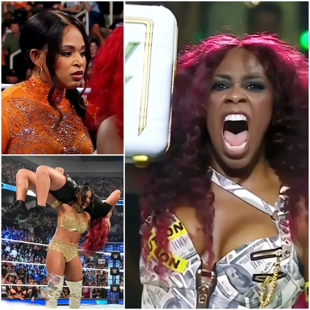 NAOMI’S MASSIVE ATTACK ON BIANCA BELAIR BACKSTAGE ASSAULTING HER WITH THE MONEY IN THE BANK BRIEFCAS