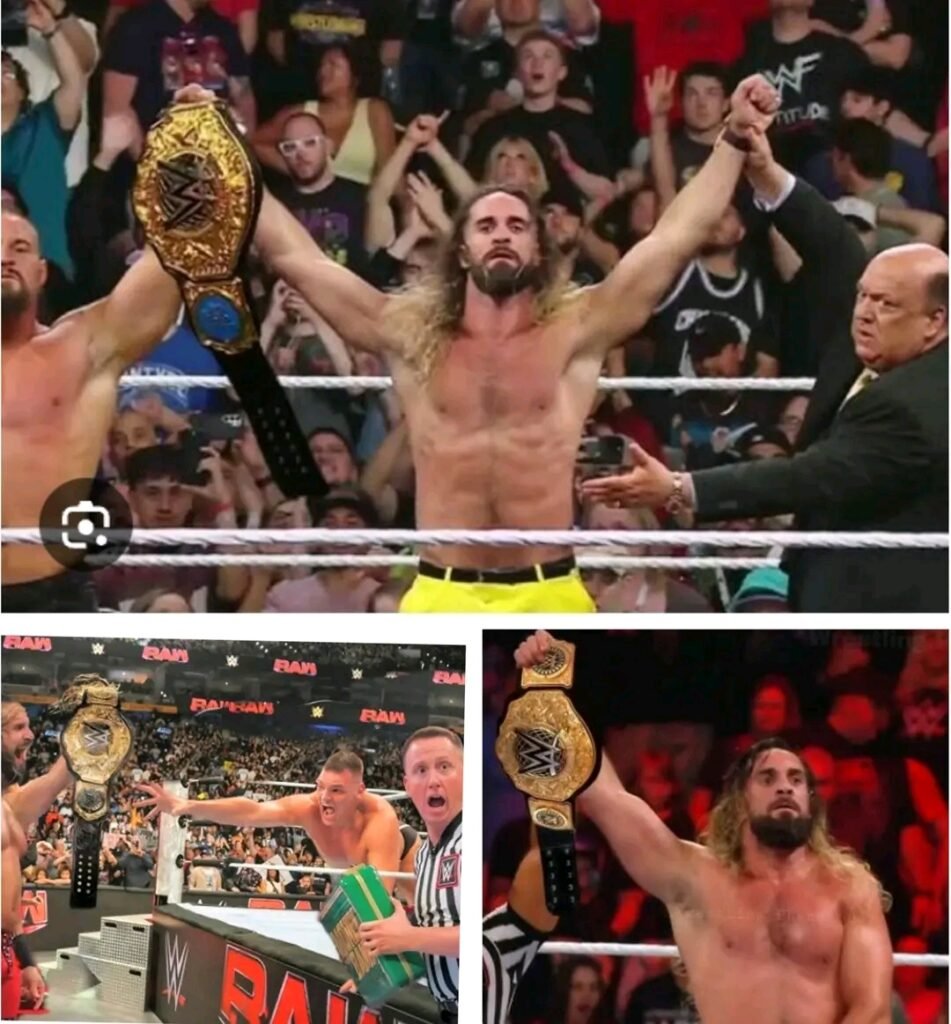 FINALLY!! SETH ROLLINS CASHES IN MONEY IN THE BANK ON GUNTHER AT WWE LIVE EVENT