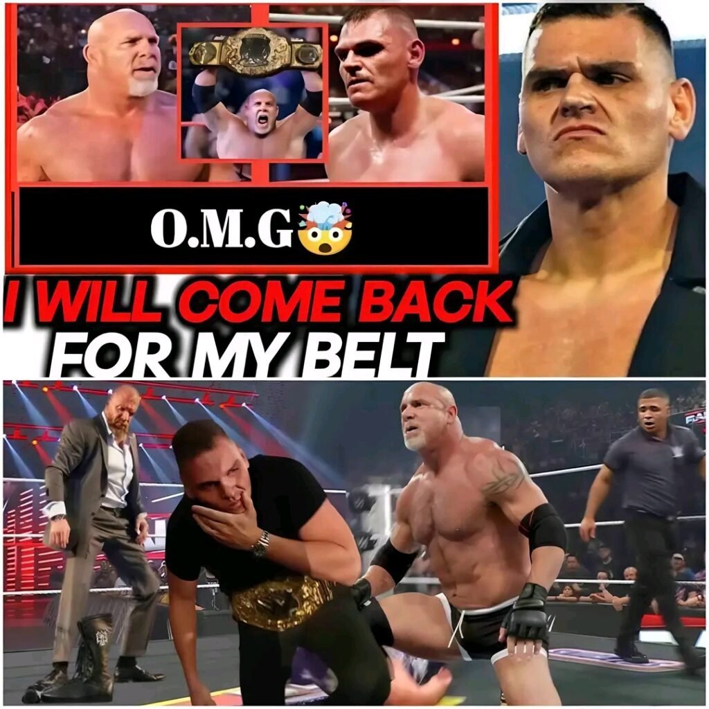 GUNTHER SEETHING IN RAGE AFTER GOLDBERG DEFEATS HIM IN A BLOODY MATCH
