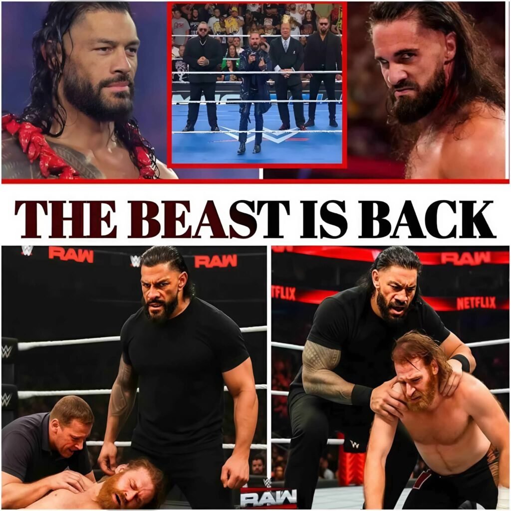WWE SHOCK!! ROMAN REIGNS RETURNS TO HELP SAMI ZAYN AS HE DESTROY SETH ROLLINS AND HIS FACTION