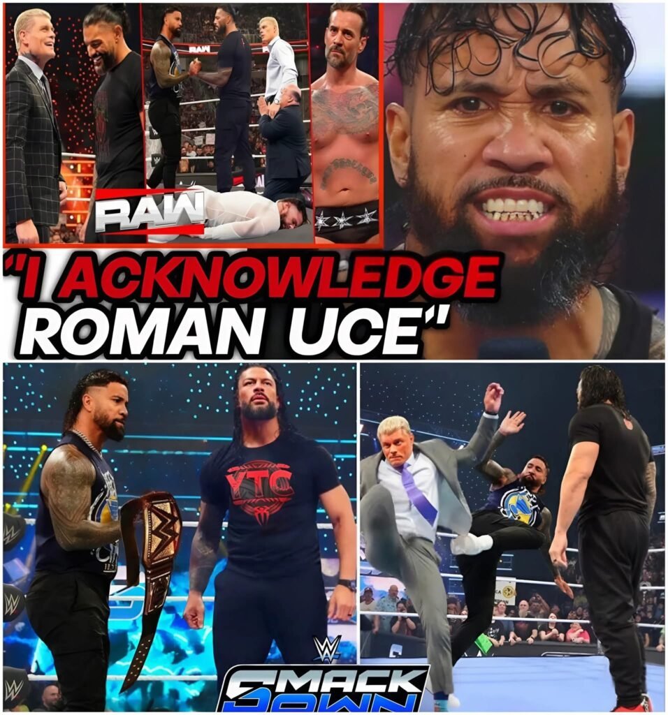 JEY USO AND CODY RHODES SAVE BY THE BIG DOG ROMAN REINGS TO COMPLETE NEW GROUP BEFORE MITB